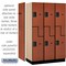 Salsbury Industries Wardrobe Locker, 45" W, 21" D, 76" H, (3) Wide, (6) Openings, Cherry 27361CHE - alternate 2
